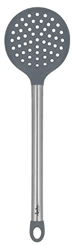 Jata HACC4307 - Espumadera de Cocina de Silicona, Mango de Acero Inoxidable, Apta para lavavajillas, Soporta hasta 250ºC, Se puede colgar, Higiénico y saludable