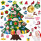 Filz Weihnachtsbaum, 3.28ft DIY Filz Weihnachtsbaum Set Für Kinder, Weihnachten Dekoration Hängendes Dekor Mit Abnehmbaren Hängenden Ornamenten, Weihnachtsbaum Für Home/Tür/Wand Hängend Dekor