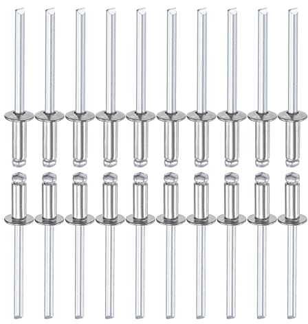 DTGN 4mm x 10mm (DxL) Blindnieten - 25Pack - Gut für Maschine Verbindung - 304 Edelstahl Kuppel Offenes Ende Niet