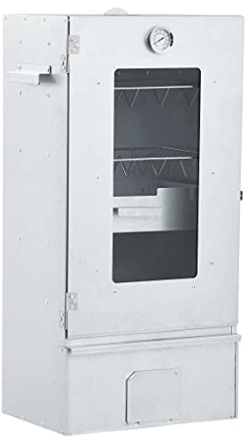 vidaXL Horno Ahumador de BBQ, Parrilla con Generador de Humo Frío, Ahumador de Barbacoa, Horno Ahumador de Exterior, Acero Galvanizado