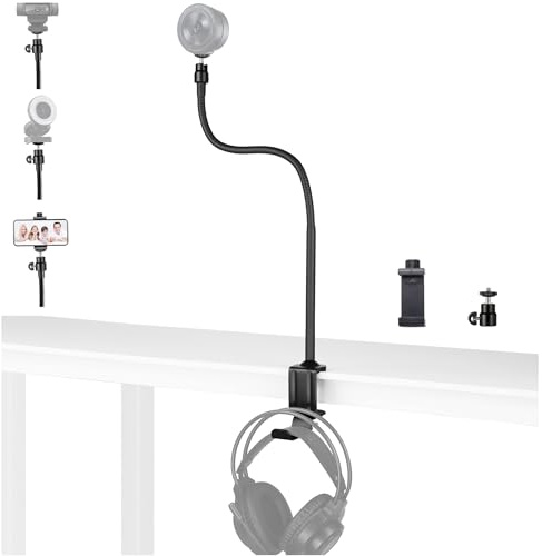24-Inch Kiyo pro Webcam Stand, Adjustable Webcam Clamp Mount Holder Compatible with Razer kiyo, kiyo pro, kiyo X webcams - 1/4''-20 Interface (Max Loaded 0.5kg/1.1 lbs)