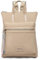 Miss Lulu Sac à Dos Femme Mode Voyage Léger Sac à Bandoulière en PU Étanche Sac à Dos Quotidien avec Bretelles Boho-chic (Kaki)