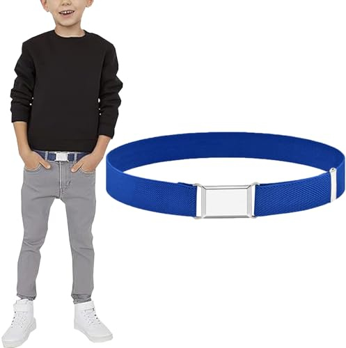 NiceYnn Ceinture Élastique pour Enfant Garçon Fille de 2-15 Ans Entièrement Réglable Extensible pour Pantalon Jean Robe Bleu Marine