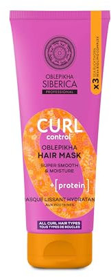 Natura Siberica Mascarilla Capilar Curl Control con Proteínas – Rizos Definidos – 200 ml