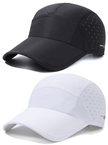 TAGVO 2 Confezioni Cappello da Baseball Asciugatura Rapida Uomo e Donna, Berretto da Corsa Leggero e Traspirante in Mesh Pieghevole, Cappello da Sole da Estivo Baseball cap con Protezione Solare