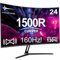 Minifire Curved Gaming Monitor 24 Pollici, 160Hz, 1500R, 1Ms, sRGB110%, FHD 1080P, compatibile con VESA, protezione occhi Adaptive Sync, porte HDMI＆DP (MFG24C1L, cavo HDMI incluso)