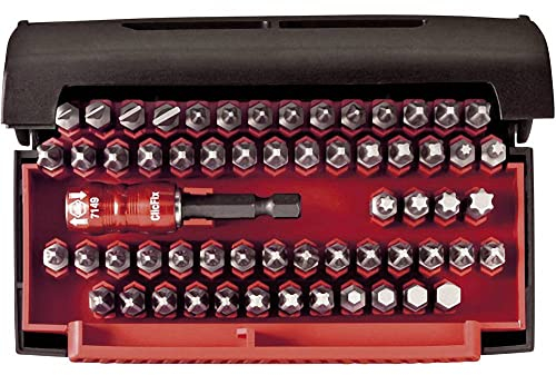 Wiha Bit Set Collector Standard 25 mm gemischt 61-tlg. 1/4 C6,3 I in Box I Bit-Satz mit Bithalter I Schnellwechselhalter, magnetisch (07943)