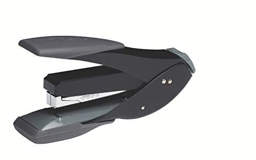 Rexel Easy Touch Low Force Stapler, 30 Sheet Capacity, Flat Clinch Stapling, Half Strip, Includes Staples, Metal Body, Black/Grey, 2102548