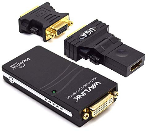 WAVLINK USB to HDMI/DVI/VGA Universal Display Adapter, Supports Resolutions up to 1920x1080, Compatible with Windows, MacOS, ChromeOS, Android