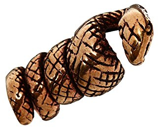 NKlaus Bartschmuck Haarperle ANAKI Schlange Bronze Lockenperle 6384