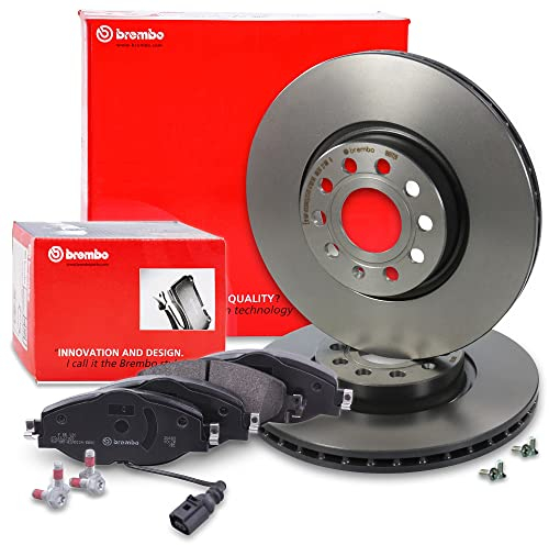 BREMBO Set di freni Coated Disc Line per asse anteriore, inclusi dischi freno anteriori Ø 312 mm ventilati e pastiglie freno anteriori