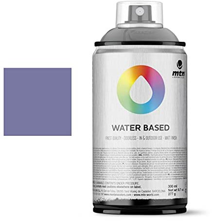 Mtn Montana Water Based 300 ml - - Bomboletta Vernice Spray a Base d'acqua - ideale per diverse superfici dal vetro, al legno al metallo, al cemento, al polistirolo (RV173 Dioxazine Purple)