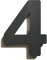 Anthrazit Edelstahl Hausnummer 4 - massiv, wetterfest & rostfrei - 14 cm groß - mit Befestigungsmaterial - Design Hausnummern-Schild N-01-4-A