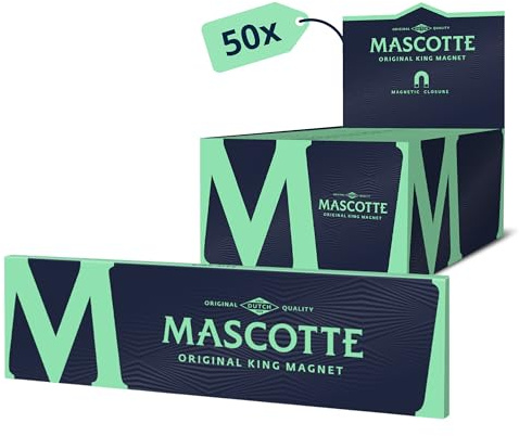 Mascotte® Original King Magnet | 34 x 50 häften | King size-blad | magnetisk stängning | regelbunden bränning | 1 700 ark | premiumkvalitet