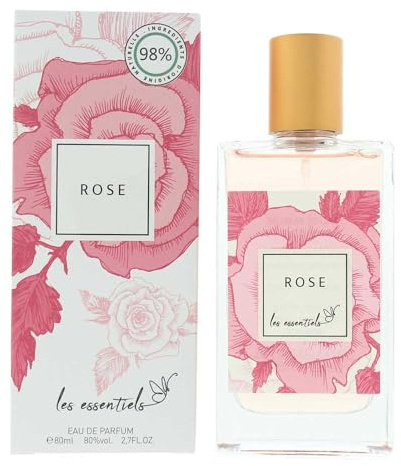 Les Essentiels Rose - Women Perfume - Floral Fragrance - Women's Fragrances with Lemon, Rose, Peony, Raspberry, and Ambered Wood - 2.7 oz