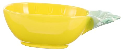 NAMOARLY Pineapple Bowl Ceramic Salad Bowl Creative Eating Tableware for Snack Dessert