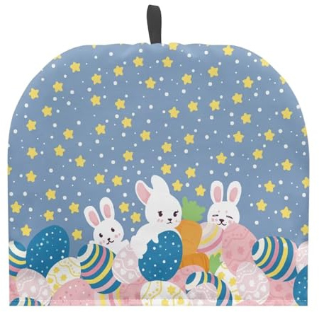 Eheartsgir Rabbit Egg Carrot Tea Cosy for Tea Pots, Foldable Teapot Cozies Breakfast Warmer Tea Kettle Cover Thermal Insulation, Home Kitchen Table Tea Kettle Quilt for Easter Decor
