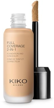 KIKO Milano Full Coverage 2-In-1 Foundation & Concealer 30 Wb55, 2-In-1-Foundation Mit Concealer, Hohe Deckkraft