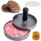 ACAUTO Burgerpresse, 100 Patty-Papier-Set, Antihaftbeschichtet, Silberfarben, Aluminium, Modern, 11,9 cm