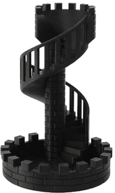 Buithafu Würfelturm für Tabletop- Spiele – Burg- Design mit Tablett, Wendeltreppe für Faire Würfe, kompakt& tragbar – Perfekt für D& D, RPG& Brettspiele