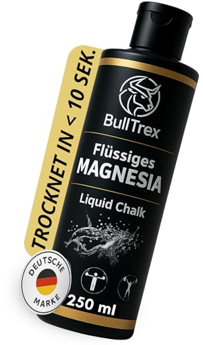 BullTrex Liquid Chalk 250ml - Extra Starke Flüssigkreide für maximalen Grip beim Bouldern, Klettern, Krafttraining, Calisthenics & Pole Dance, Schnell Trocknend, Staubfrei & Langanhaltend