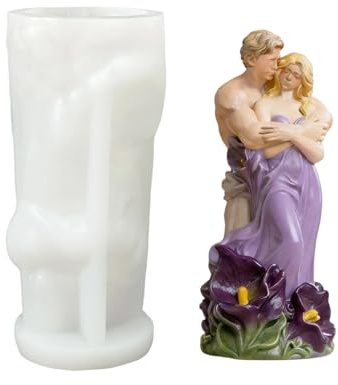 Stampo Silicone Per Candele A Coppia | Stampo Flessibile Body Art Romantico, per Resina Artistica per il Corpo | Per Fai Da Te Aromaterapia Sapone Fatto In Casa Argilla Artigianato Gesso