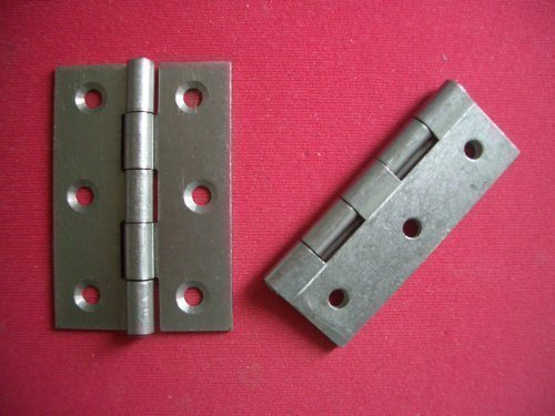 2 x 65mm 2.5 Inch Steel Self Colour Door Butt Hinges