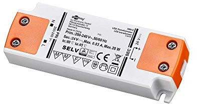 LED Trafo 20W, elektonisch, 24V DC, Weiß