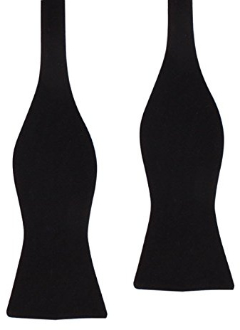 AUSCUFFLINKS Black Cotton Self Tie Bow Tie | Untied Bowties | Formal Groom Wedding Bow Ties | Groomsmen Bow Ties
