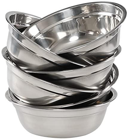 Tstorage Terrina Terrine Ciotola Acciaio Scodelle Insalatiera Zuppiera Acciaio Inox, Set di 6