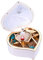 HooAMI Schmuckkästchen mit Drehender Ballerina Mädchen Spieluhr Schmuckschatulle Herz Aufbewahrungsbox Schmuckbox für Kinder Ringe Ohrringe Halskette