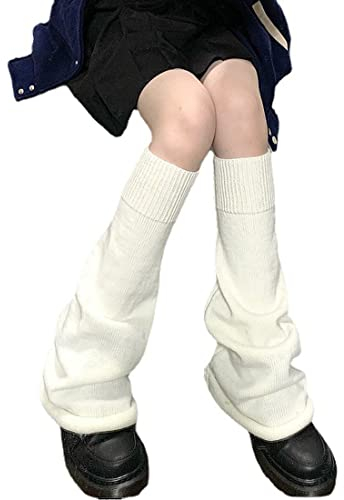 tinetill Damen Kniestrümpfe Legwarmers Mädchen Strick Beinwärmer Gothic Lange Socken Leggings Beinstulpen Frauen Winter Crochet Stricken Stulpen für Damen