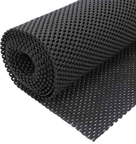 Multipurpose Non Slip Mat, 50x200 cm Anti Slip Rug Underlay Non Slip Matting Roll Anti Slip Rug Gripper Roll Pad Cuttable Carpet Underlay Drawer Liners Mat for Home Office Cars(Black)