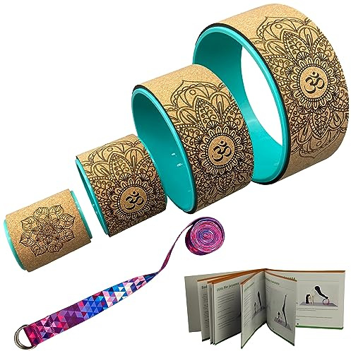 Aozora Yoga-Rad 33 cm mit detaillierter Anleitung (evtl. nicht in deutscher Sprache), Schritt-für-Schritt-Anleitung (evtl. nicht in deutscher Sprache) Perfekt zum Dehnen und Verbessern von Backbends