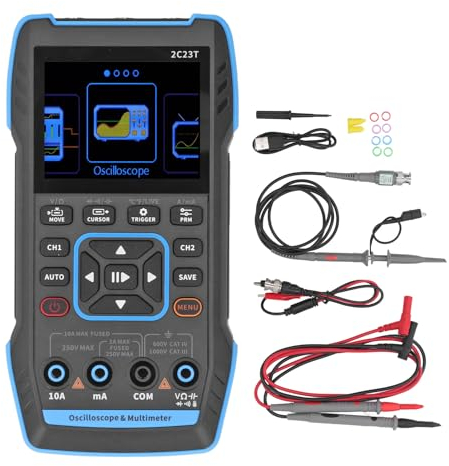 2,8-Zoll-HD-LCD-Display, Oszilloskop-Multimeter-Generator, 3-in-1-Design, Hochspannungsschutz, 3000-mAh-Akku, 6 Stunden Standby