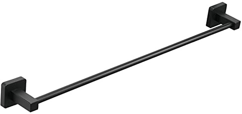 Hand Towel Holder,Bathroom Towel Holder, Single Towel Rail for Bathroom Stainless Steel Towel Bar, Wall Mounted, With Screws Towel Holder Rod Hotel Style,60cm-80cm,Matte Black(SZ:80cm) ( Color : Multi
