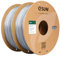 eSUN PLA+ Filament 1.75mm, 3D Drucker Filament PLA Plus, Maßgenauigkeit +/- 0.03mm, 1KG pro Spule, 2 Spulen 3D Druck Filament für 3D Drucker, Silber
