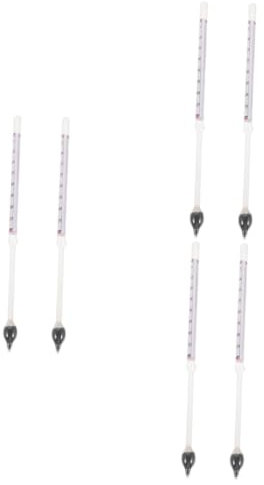 PartyKindom 6piezas De Azúcar Medidor De Densidad Para Jarabe De Arce Escala De Medición De Líquidos Para Cerveza y Herramienta De Elaboración De Bebidas