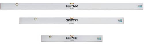 GEPCO Richtlatten 3tlg Set 100-150-200 cm Alu Putzlatten 2 Libellen Wasserwaagen