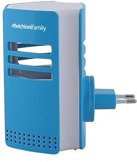 Melchioni Family | CAGE Zanzariera Elettrica UV LED per Interni, Ventola Silenziosa, Spina Girevole, Copertura 20m², con Vassoio Raccolta Facile da Pulire,2W, 220-240V