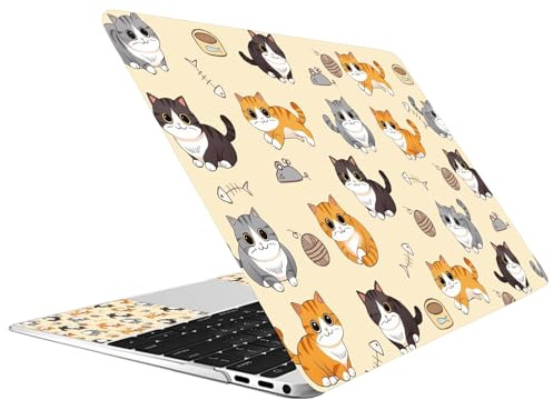 CREATCABIN Katt laptop klistermärken dekal 15 × 10,6 tum Netbook laptopskal klistermärke universellt återanvändbart anteckningsblock skal för baksidan av pekplattan och LCD-skärm för att skydda ytor