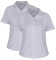 Trutex 2 Pack Girls Shirts Blouses - Short Sleeve Fitted Revere Collar Non-Iron School Uniform (Age 16+ Years / 42 Chest, White)
