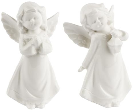 Ideen mit Herz Deko-Figuren, Engel, 8cm / 8,5cm hoch, stehend, 2 Stück