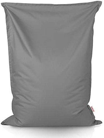 Italpouf Sitzsack XL Riesensitzsack, Sitzkissen, Indoor & Outdoor, Sitzsack Sessel für Kinder, EPS Perlen Füllung, Abnehmbarer Bezug, Waschmaschinenreinigung, Wasserdicht, Grau