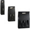 MAQA 3 uds Caja portabotellas H 38,5 cm, Caja portabotellas de cartón para 1-2-3 botellas negro, bolsas portabotellas 3 Bottiglie