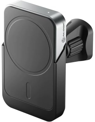ALOGIC Matrix Universal Magnetic Wireless Car Charger | Car Phone Holder with Wireless Charging | 15W Fast Charging | MagSafe & Qi Compatible | 180° Adjustable Angle| Magnetic Ring Included.