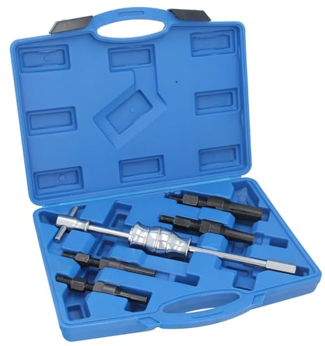 Innenabzieher mit Gleithammer Lagerabzieher Auszieher Innenlager Abzieher Werkzeug 5-TLG für Entfernen von Innenlagern Grundloch Lagerabzieher