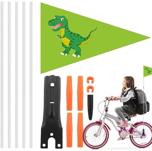 Sicherheitsflagge, Fahrrad-Sicherheitsflagge,Fahnenmast-Fahrradfahne für die Sicherheit von Kindern | Höhenverstellbare Outdoor-Flaggen für Roller, Spielzeugautos, Dreiräder und Rollstühle