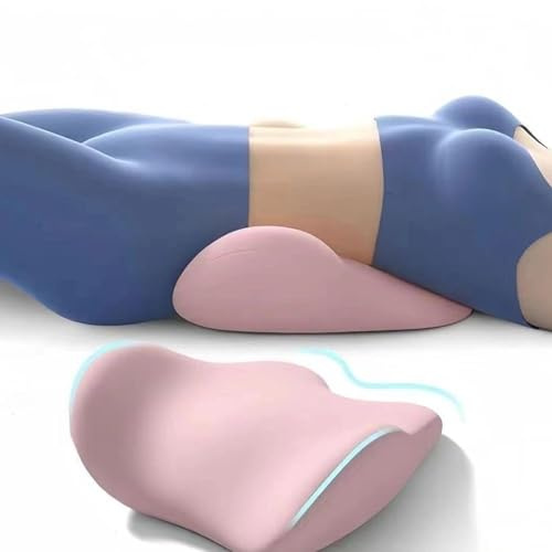 pulunto Cuscino di supporto lombare per alleviare il dolore alla schiena, ergonomico cuscino lombare per dormire, cuscino per il riposo a letto, cuscino in memory foam, cuscino a cuneo posteriore per