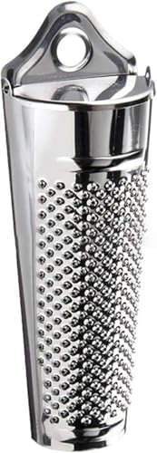 Râpe multifonction argentée en acier inoxydable pour gingembre, ail, noix de muscade, noix, citron, outil de rabot manuel zesteur de citron, outil de cuisine durable et professionnel